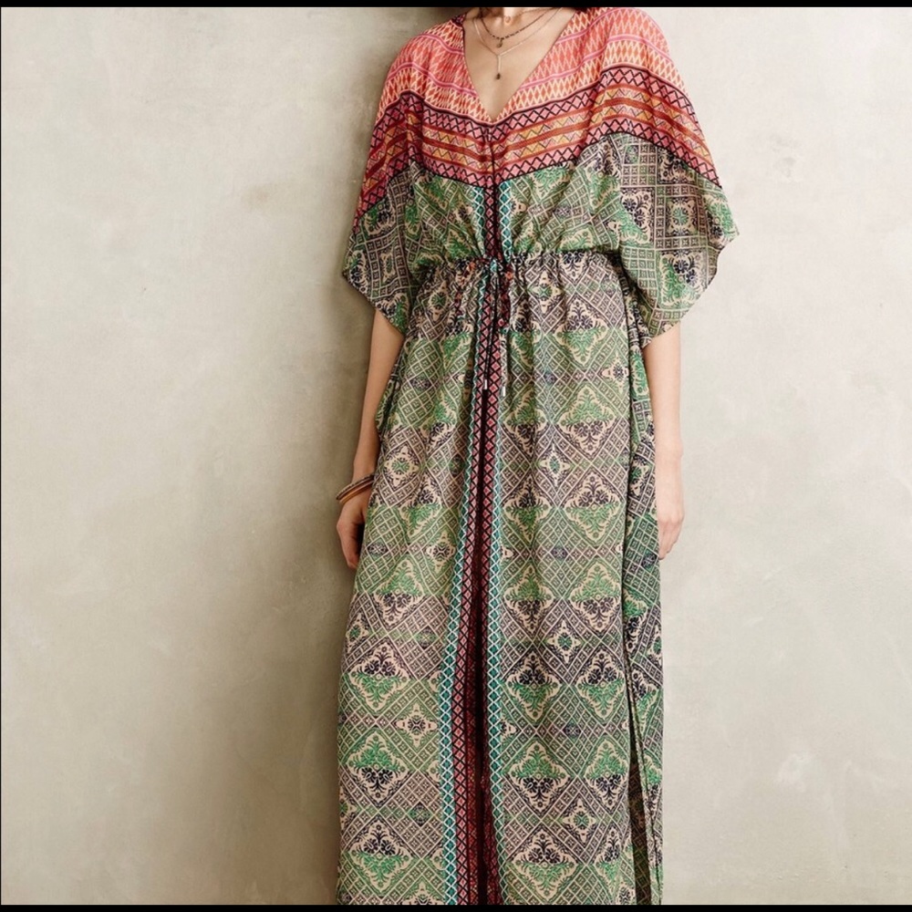 Anthropologie Vanessa Virginia printed caftan